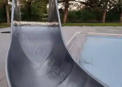 Trough of stainless steel water slide, water inlet