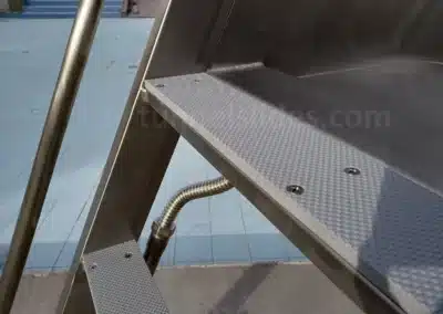 Non-slip steps of the water slide ladder