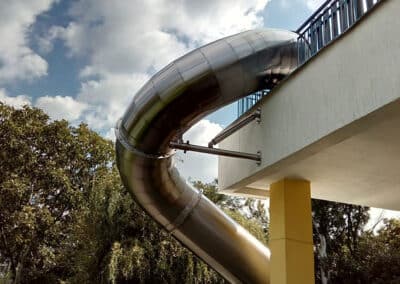 Evacuation slide from the terrace, Prague, CZ