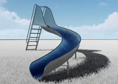 Water slide Aqua Trend with a ladder. Right turn 15-180°.