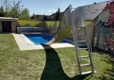 Pool with wather slide "Banana" with ladder.