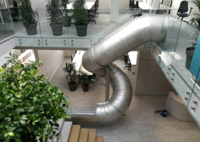 Indoor stainless steel tunnel slide